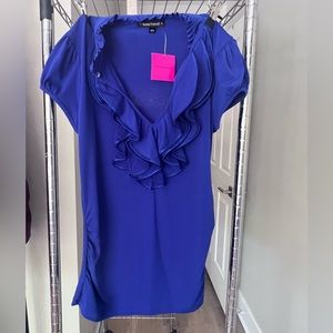 Stretchy plunge neckline dress top